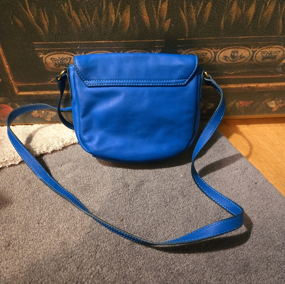 Blue Leather Crossbody Bag - Picture 2 of 6